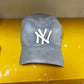 NY Yankees Ceramic Cap Sculpture (Grey) - Figurative Sculpture