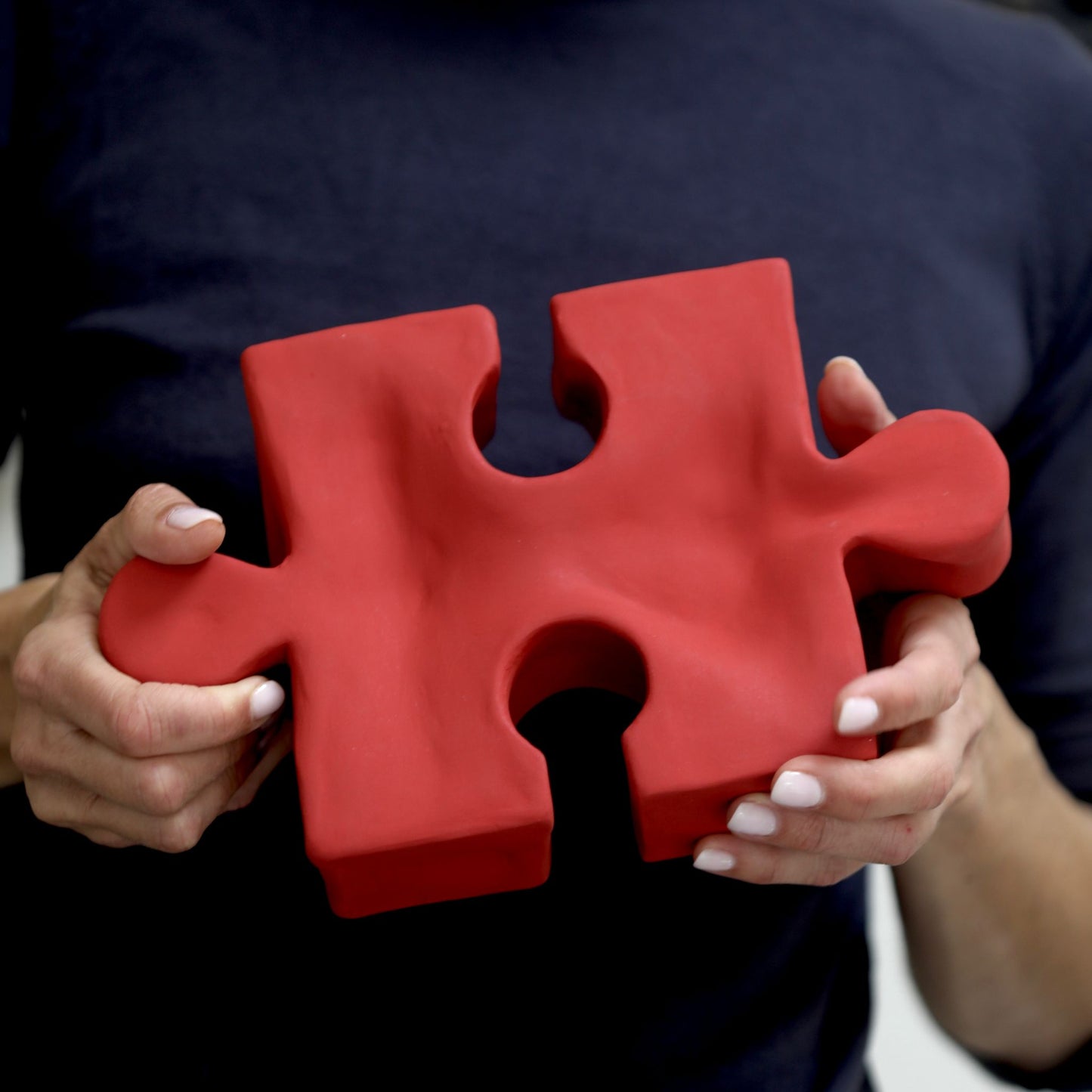 The Red Maze: Handcrafted Ceramic Puzzle Sculpture