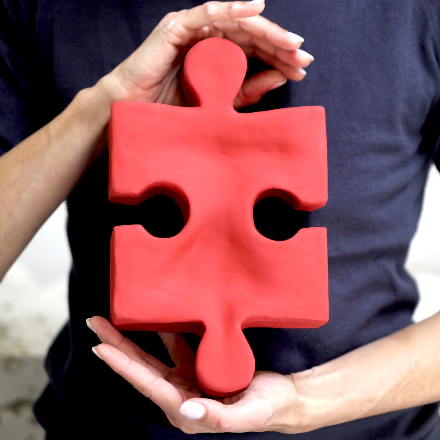 The Red Maze: Handcrafted Ceramic Puzzle Sculpture